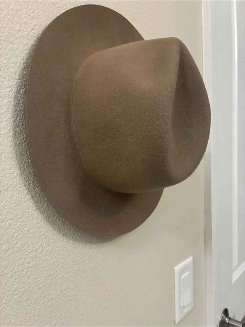 Anthropologie Classic Wide-Brim Felt Hat in Taupe